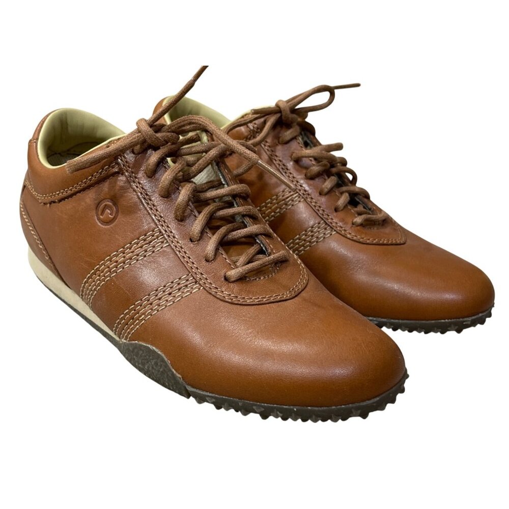 Rockport Women's Comfort Shoe Brown Leather Size 6 Lace-Up
